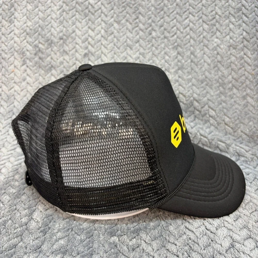 Bumble App Promo Trucker Hat Black Yellow Mesh Snapback Make The First Move Cap